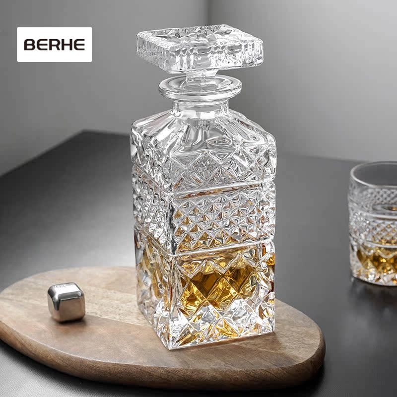 捷克BERHE进口水晶玻璃威士忌酒樽洋酒杯酒具套装家用轻奢酒瓶