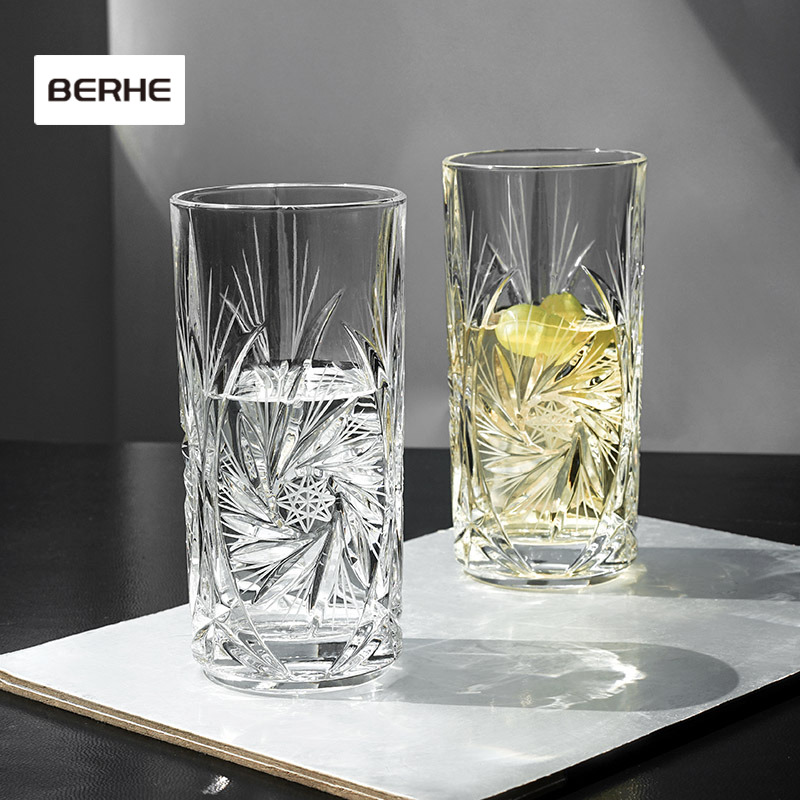 BERHE水晶玻璃平底杯進口高檔
