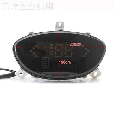 新款迅鹰电动车仪表盘液晶显示屏48V60V72v里程表聚英高清LED电压