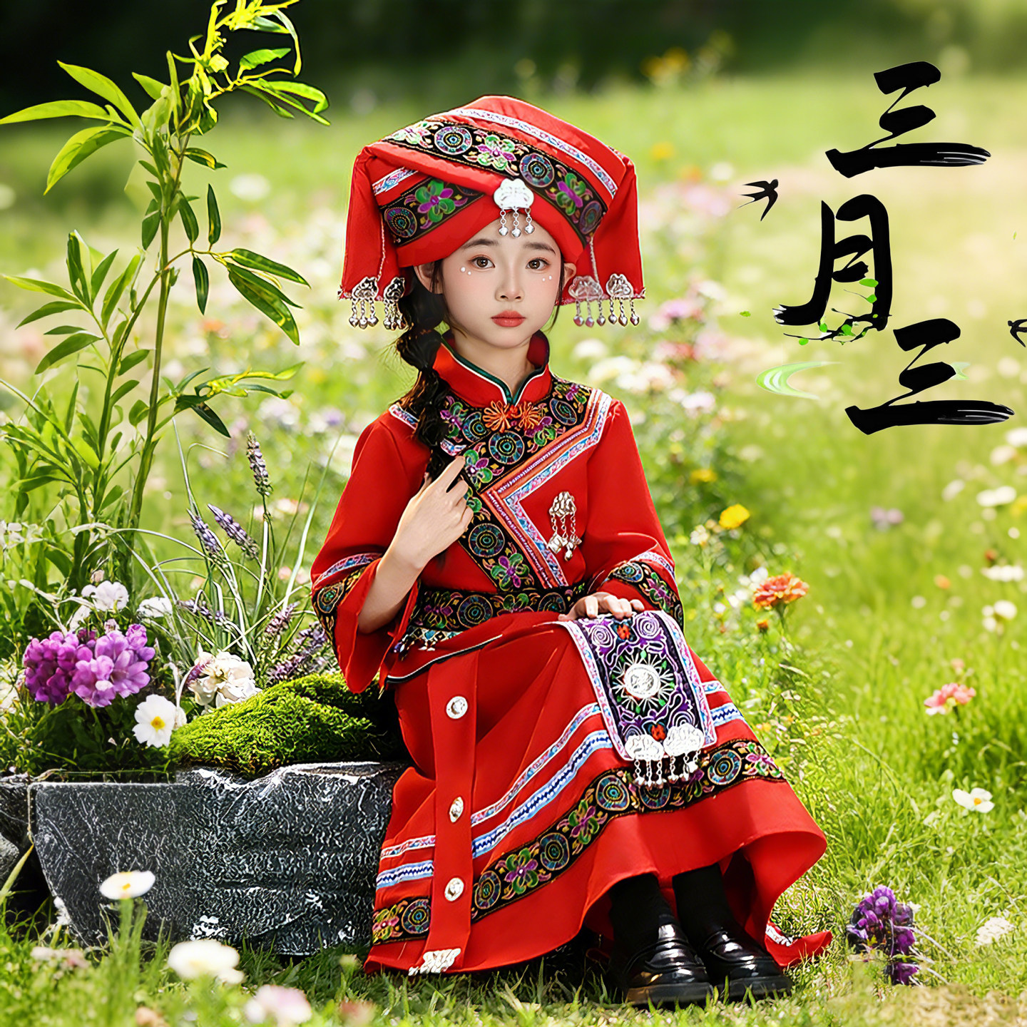 新款苗族服装壮族瑶族佤族舞蹈表演服饰哈尼族少数民族女装演出服图片