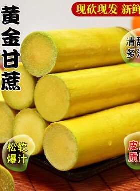 云南黄金青皮甘蔗9斤新鲜应季水果手剥甜甘蔗绿皮甘蔗非陶山甘蔗