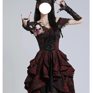 小众独特绝美高级感显瘦收腰气质红色连衣裙子女夏季 2025超火法式