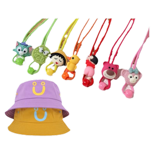 帽子弹力卡通防风绳配件渔夫帽防晒帽专用固定帽绳太阳帽绳扣帽带