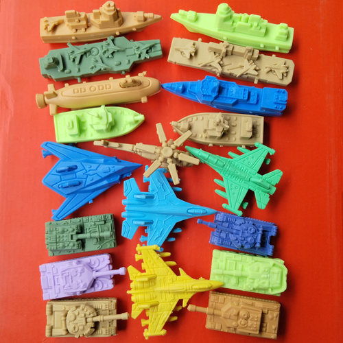 航母战舰坦克飞机橡皮擦拼装模型
