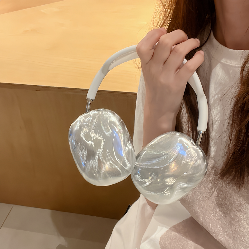 时尚羽纱银适用苹果AirPods Max保护套apple头戴式耳