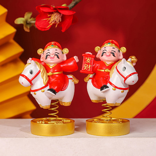 马上财神玄关柜台招财桌面小摆件创意办公室工位解压装饰用品摆件