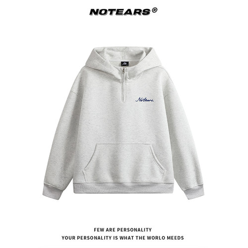 【重磅380g】 美式潮流学院风休闲刺绣卫衣情侣款连帽上衣WY2800