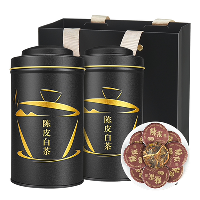 福鼎陈皮白茶新会老白茶寿眉茶饼