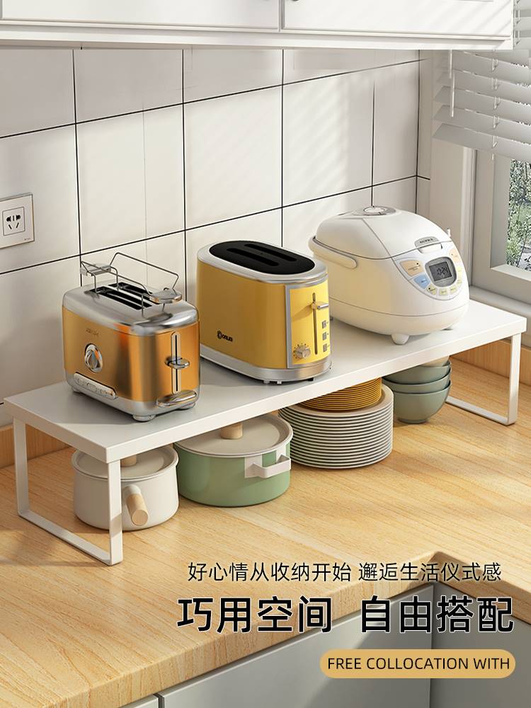 桌上橱柜厨房置物架落地多层多功能台面橱柜台上储物柜架子储物架