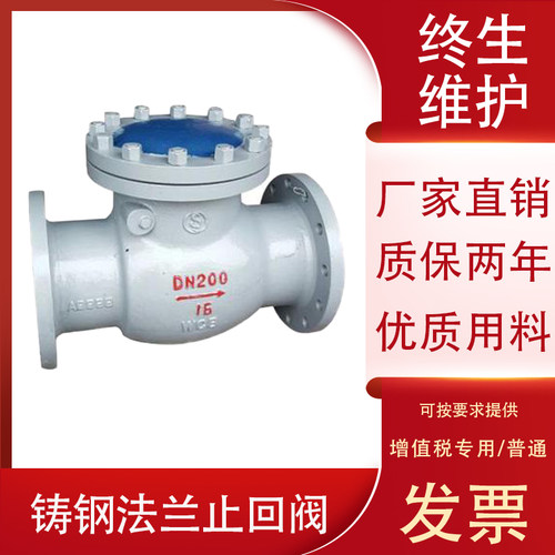 H44H-16C-25C 铸钢旋启式止回阀/法兰止回阀 DN50 80 100- 500