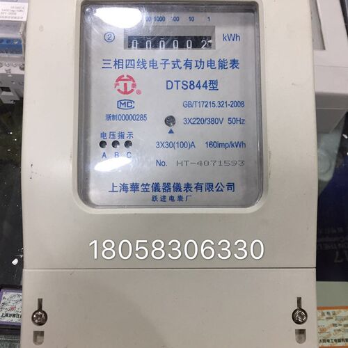 上海华立仪器仪表有限公司DTS844 30-100A三相电子式电能表 电表
