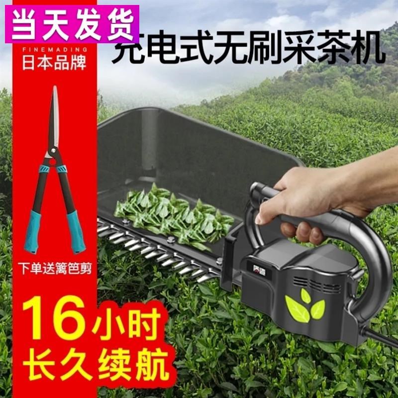 日本进口小型锂电池茶树茶叶采摘机修剪机无刷电动绿篱机采剪茶机