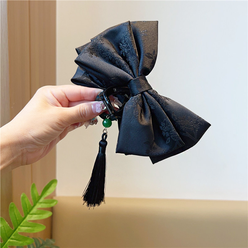 新中式国风刺绣蝴蝶结流苏抓夹2025新款头饰后脑勺古风盘发鲨鱼夹,饰品/流行首饰/时尚饰品新,发饰,淘宝优惠券,粉丝福利购,淘宝优惠卷