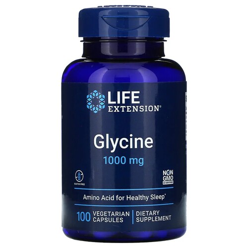 Life Extension 甘氨酸 1000 毫克 100 粒素食胶囊