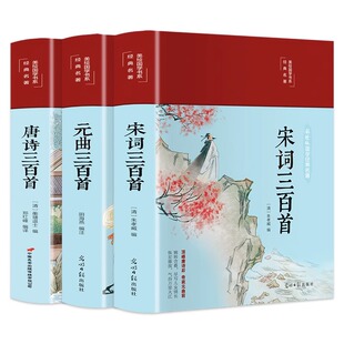 硬壳 曲三百首 唐诗三百首 元 注释译文解析古诗词鉴赏 宋词三百首 绸面精装