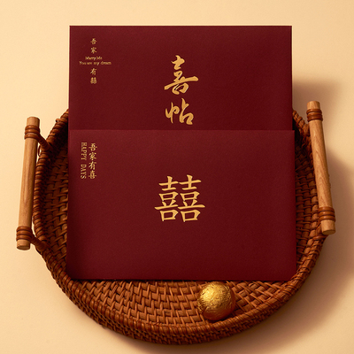 结婚请柬中式高级感大气邀请函