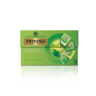 TWININGS川宁4口味绿茶精选独立包装袋泡茶伯爵柠檬绿茶茉莉薄荷