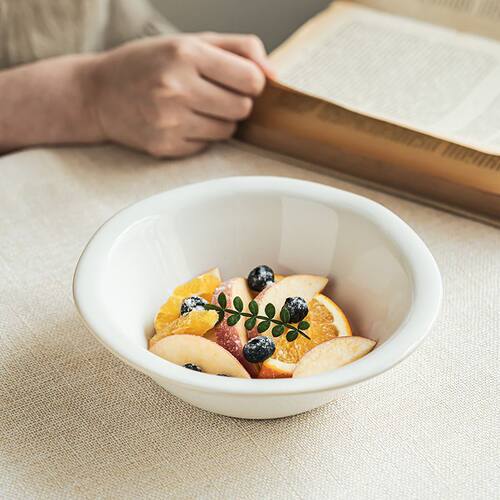高颜值陶瓷草帽碗家用甜品沙拉碗