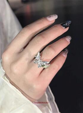 NARROWKIKI/《INFP》戒指 蝴蝶锆石小众个性指环“我爱你的破碎”