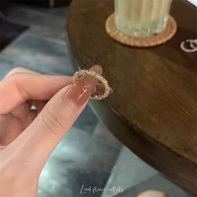 素圈戒指!高级感轻奢小众设计冷淡风指环开口可调节2021年新款女