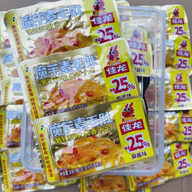佳龙魔芋爽素毛肚麻酱麻辣魔芋丝辣条小零食夜宵解馋小吃休闲食品