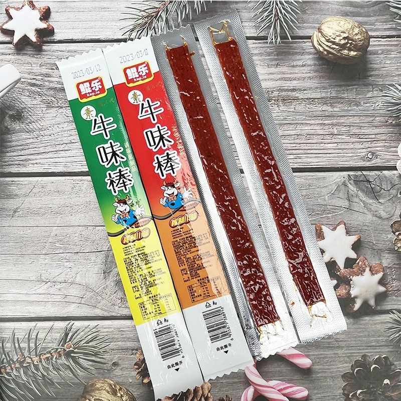 鲲乐素牛味棒辣条素牛肉板筋8090后怀旧童年办公室校园休闲零食