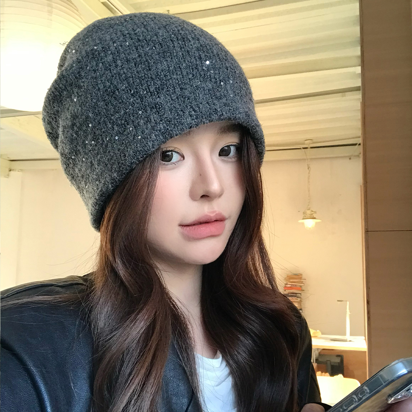 冷帽大头围保暖针织帽护耳显脸小