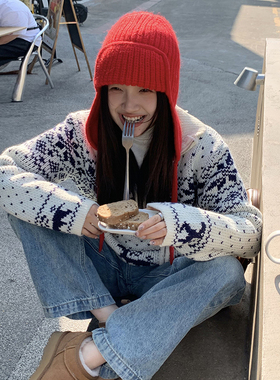 CKZUI雷锋帽出游休闲女秋冬帽子