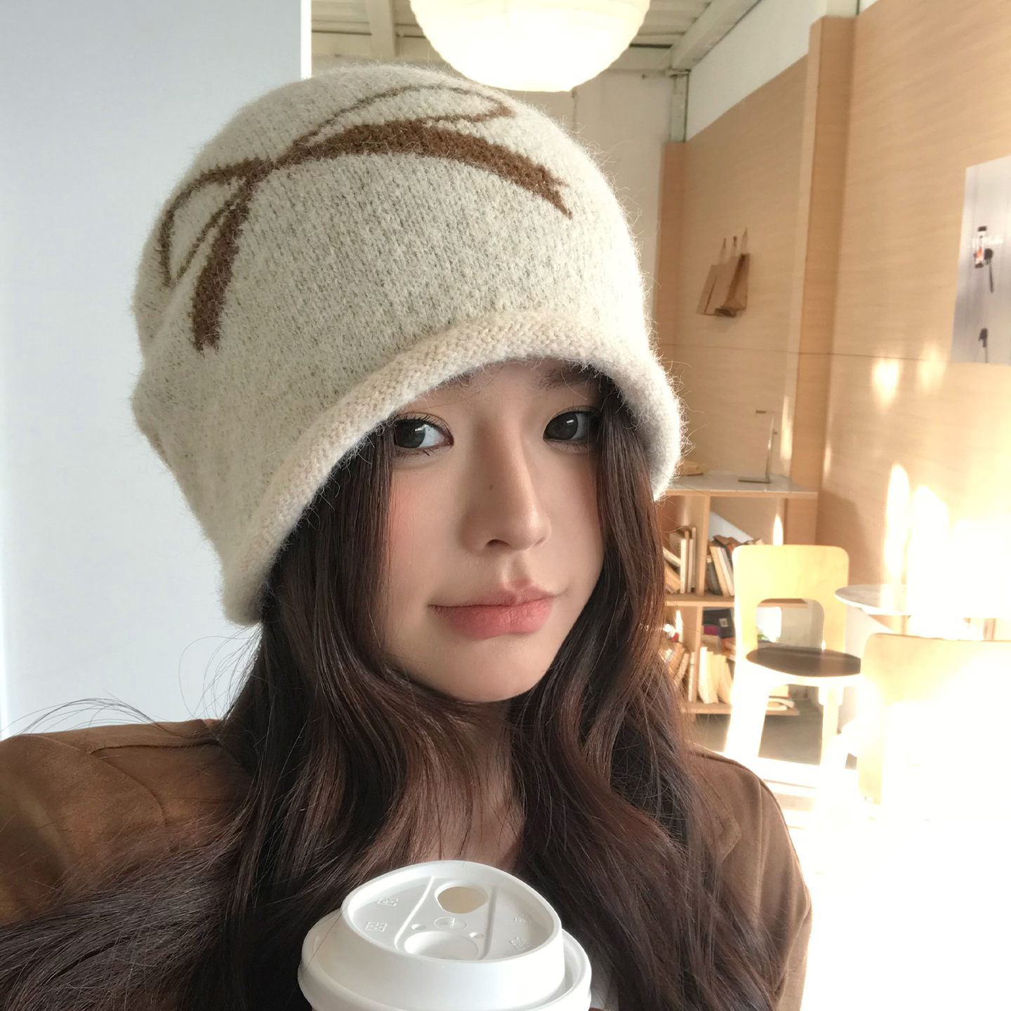 堆堆帽女冬大头围冷帽保暖防寒