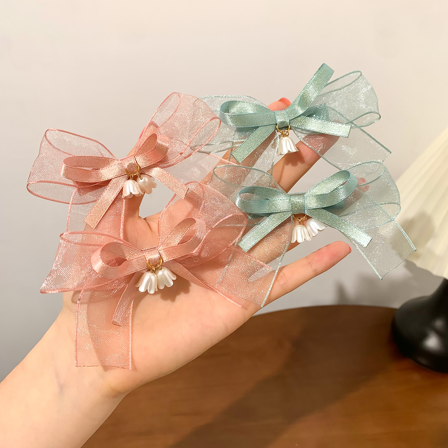 铃兰花蝴蝶结儿童发夹女童发饰侧边鸭嘴夹碎发夹刘海夹高级感发卡,童装/婴儿装/亲子装,发饰,淘宝优惠券,粉丝福利购,淘宝优惠卷