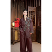 上衣86009 休闲百搭红云纱女装 2026春季 新品