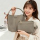 韩国小众设计棋盘格子母水桶包菱格纹休闲高级手提单肩斜挎丝巾包