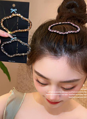 云朵碎发夹水钻刘海发夹边夹侧边碎发发卡后脑勺镂空bb夹2025新款