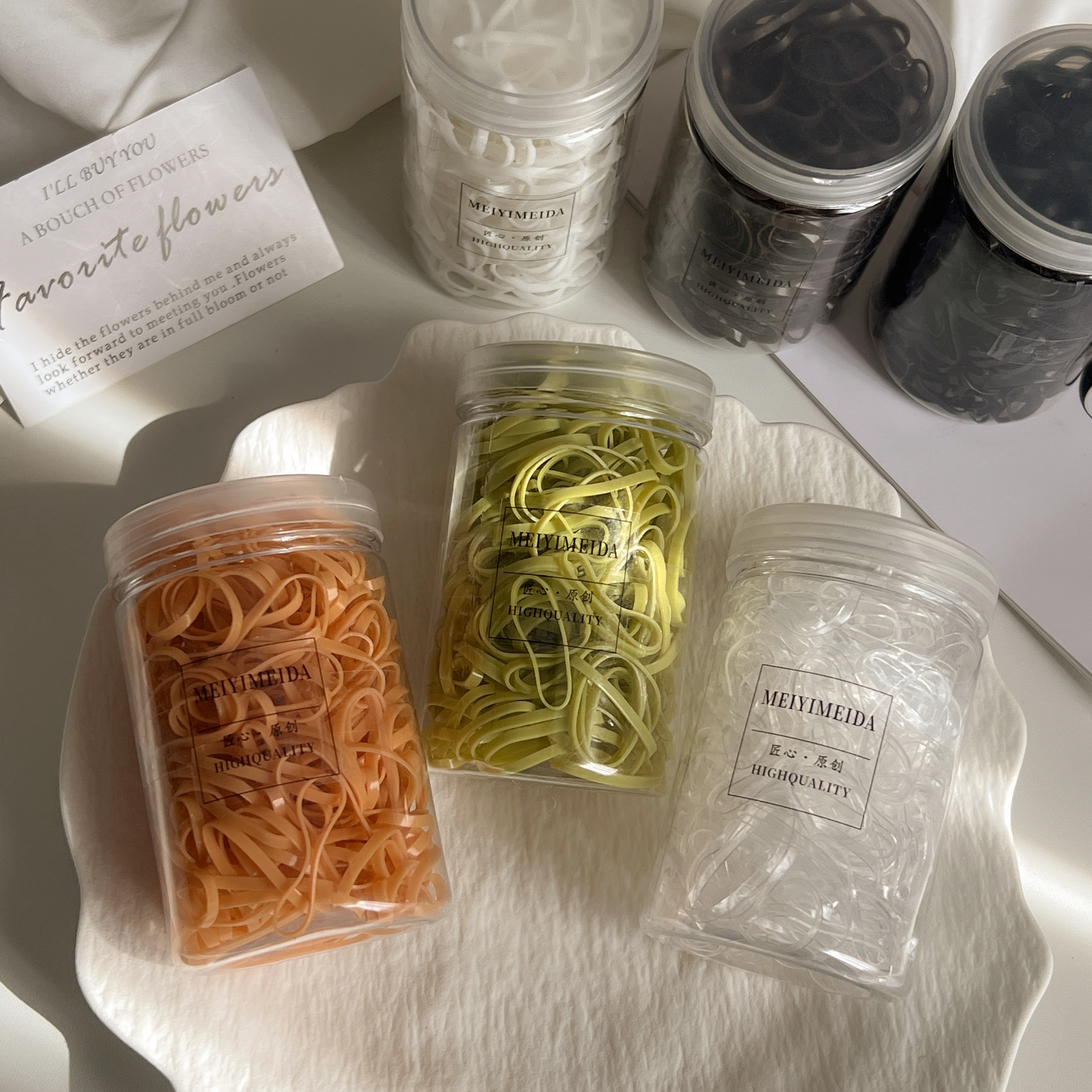 发绳简约加粗加宽一次性皮筋头绳