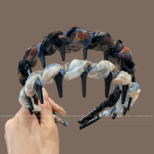 头箍显脸小发卡 日常外戴高级感洋气时尚 适合夏天 高颅顶发箍女款