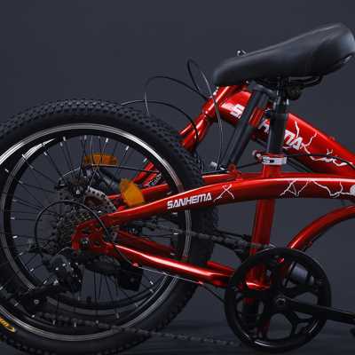 三河马14/16/20寸折叠变速双碟刹成人儿童男女款超轻便小型自行车