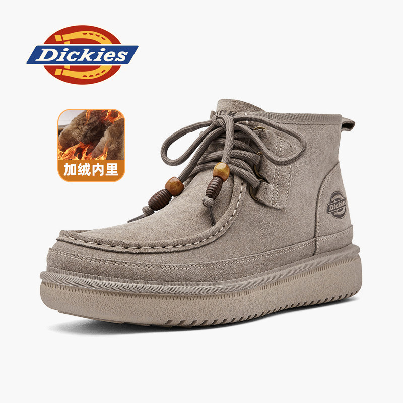 Dickies雪地靴男鞋加绒保暖棉鞋