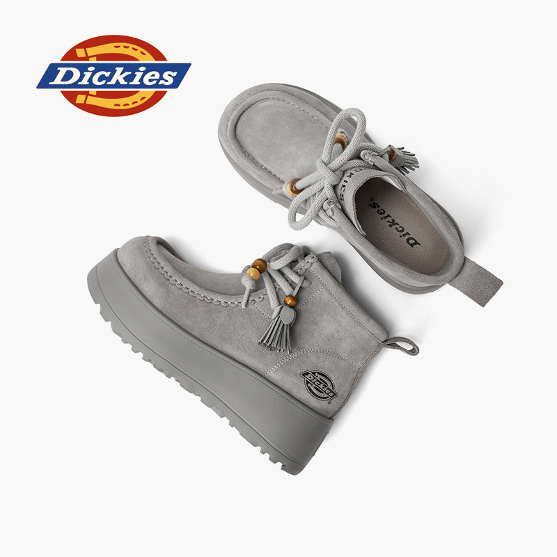 Dickies女鞋马丁靴2025新款冬季高帮袋鼠鞋女厚底增高工装靴百搭,女鞋,深口单鞋,淘宝优惠券,粉丝福利购,淘宝优惠卷