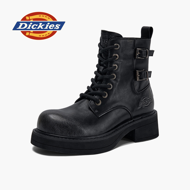 Dickies马丁靴女皮靴女鞋骑士靴