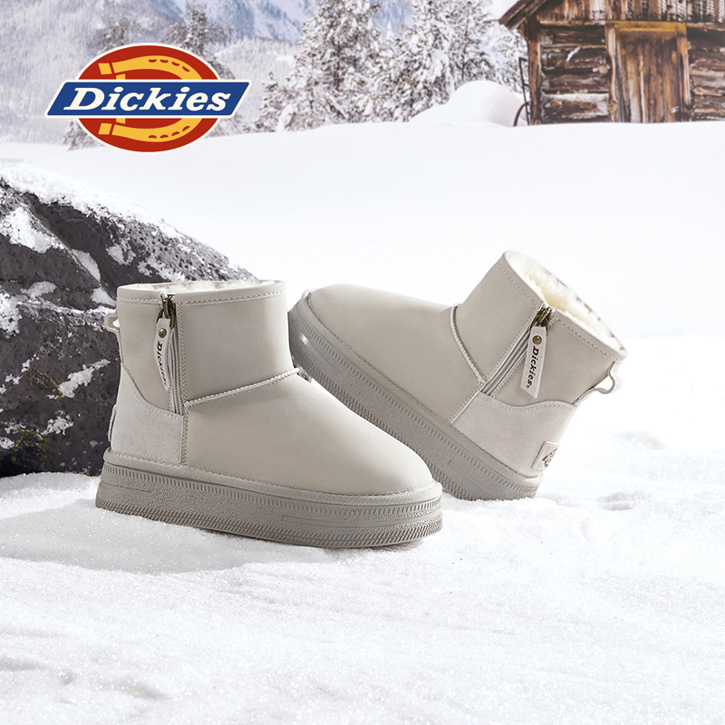 Dickies雪地靴女鞋加厚保暖棉靴