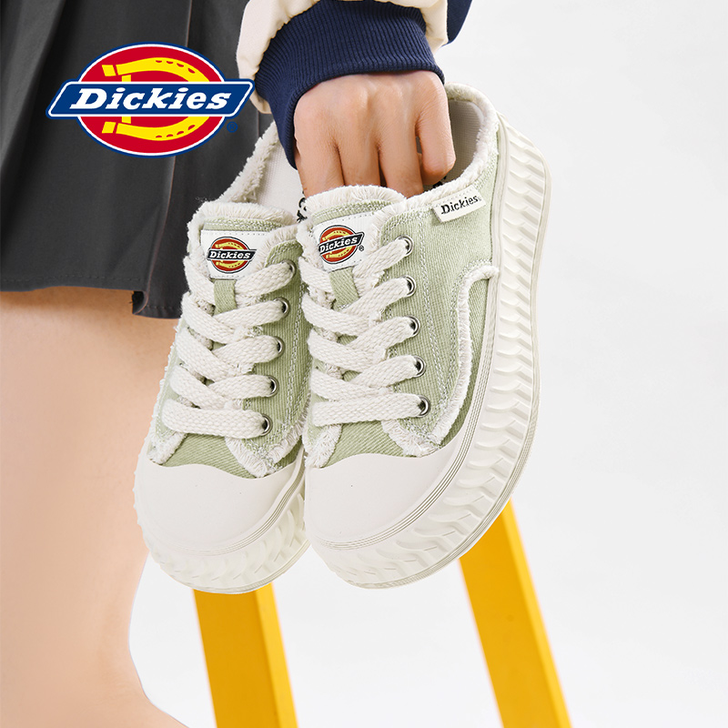 dickies半拖帆布鞋厚底增高单鞋