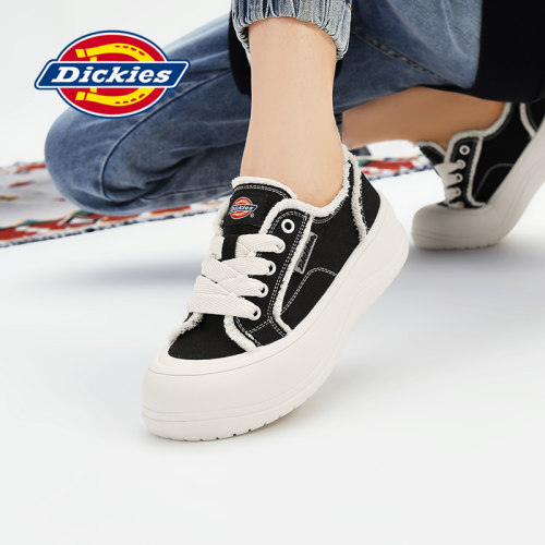Dickies软底帆布鞋女厚底休闲鞋