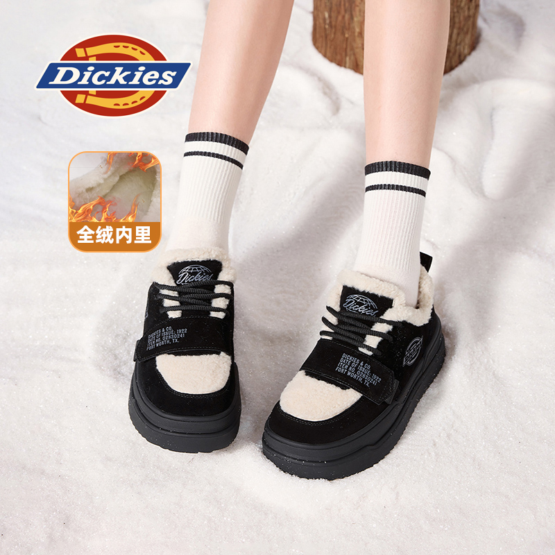 Dickies雪地靴厚底增高加厚棉靴