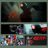 男生昭和特摄风假面骑士一号超大鼠标垫动漫蒙面超人电脑定制桌垫