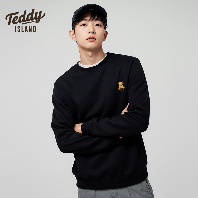 泰迪熊衛衣TEDDY ISLAND聯名款韓版時尚潮流衛衣秋冬男女款上衣_帥勒旗艦店_男裝