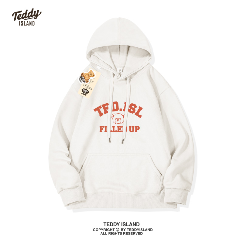 TEDDY ISLAND泰迪熊联名款卫衣潮牌上衣韩版男女款圆领卫衣情侣装