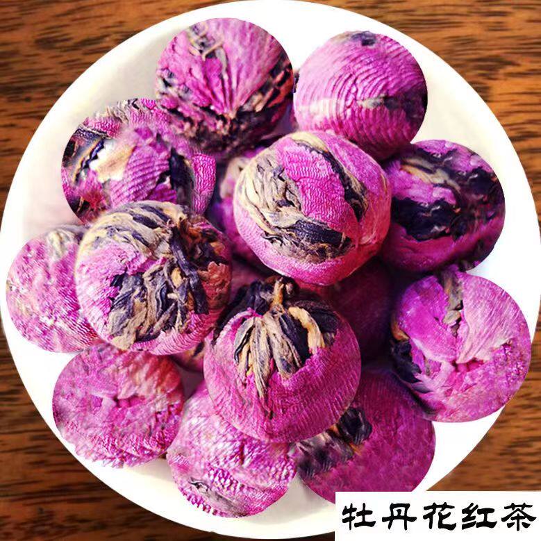 2026年牡丹花绣球红茶云南滇红暖胃花香工艺龙珠花球新茶叶养颜茶