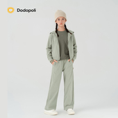 Dodopoli女童德绒运动卫衣套装 柔软保暖透气上衣春秋休闲外套长裤