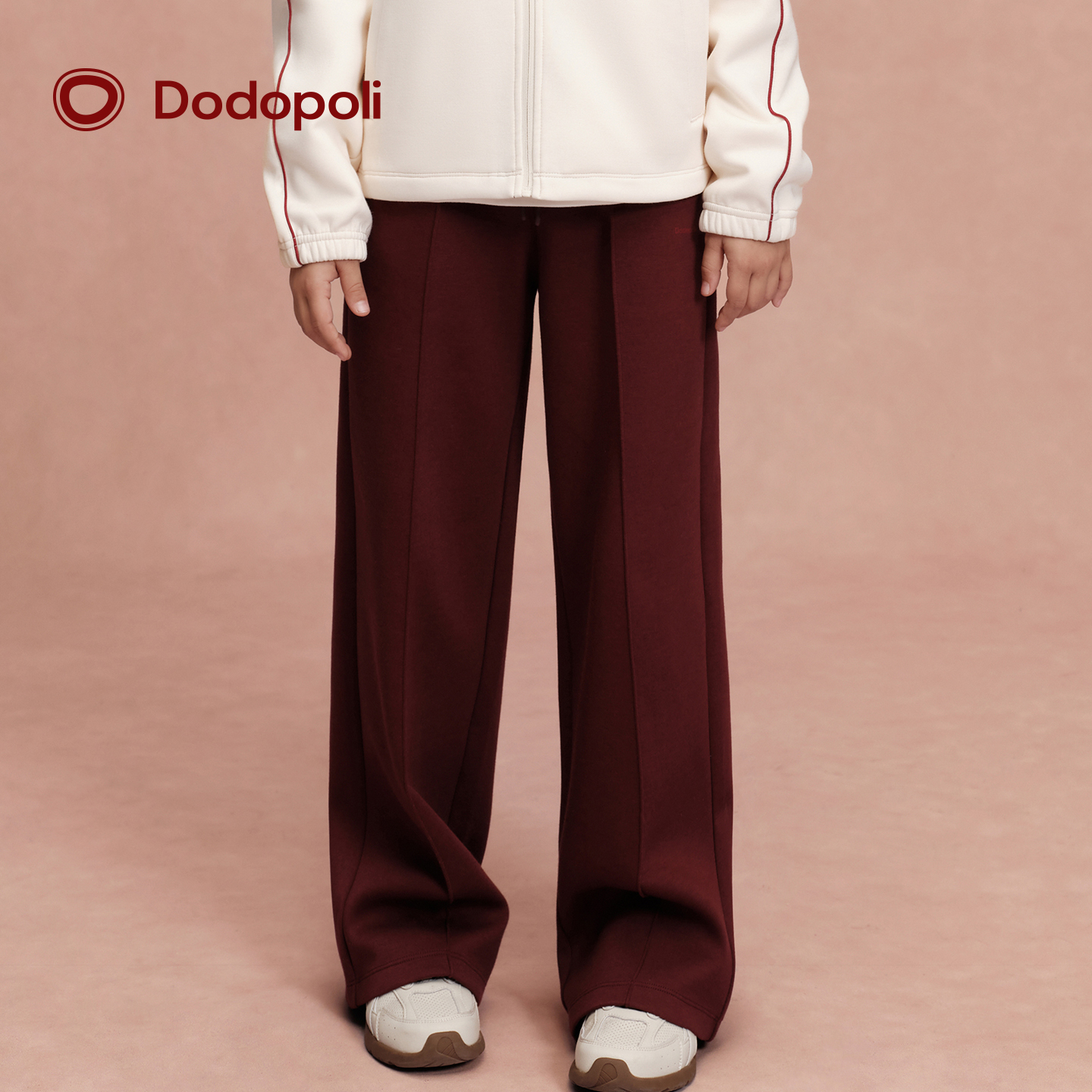 Dodopoli 女童运动长裤加绒保暖修身直筒裤25秋冬圣诞新年休闲裤
