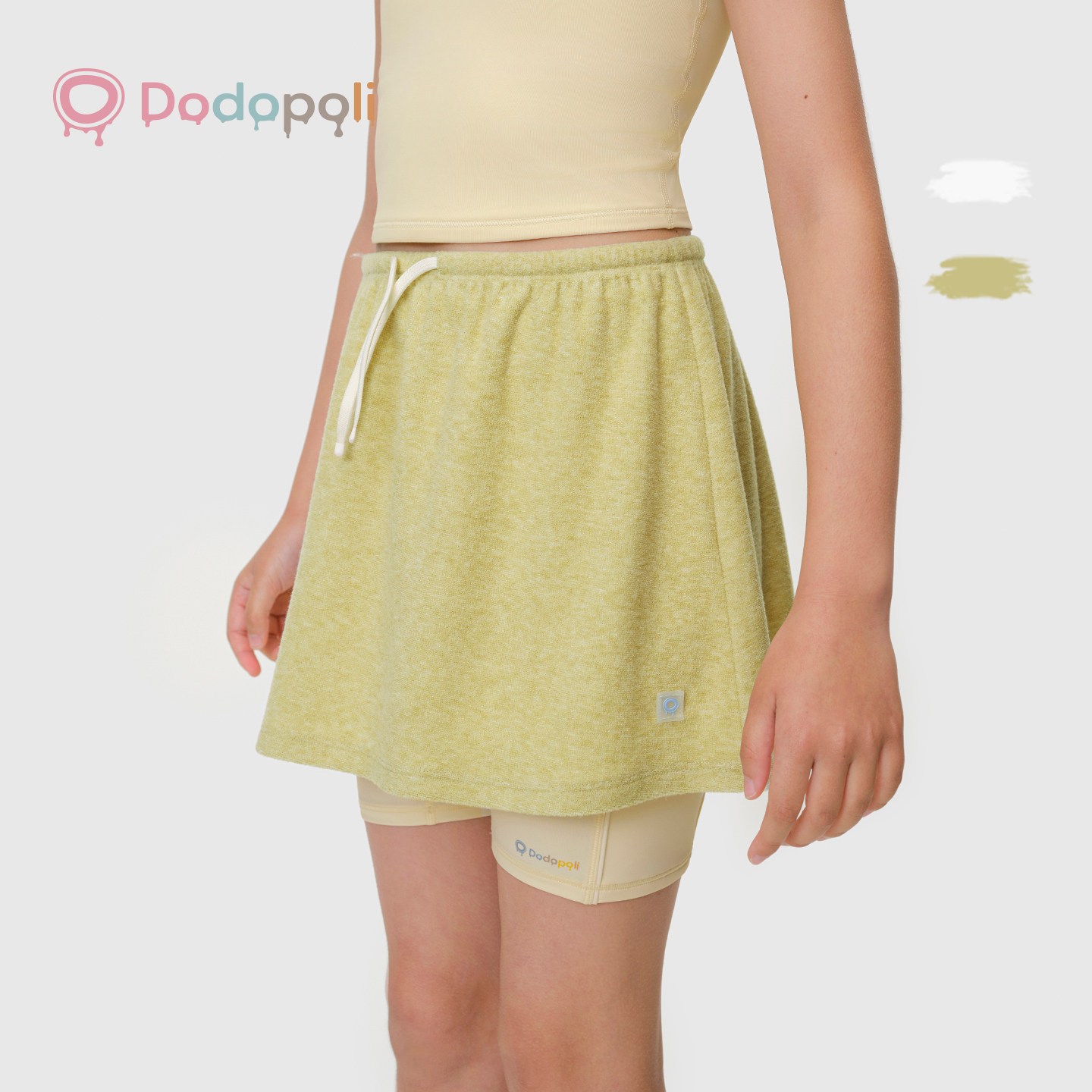 Dodopoli【夏日胶囊】女童沙滩短裙毛巾柔软透气撞色运动休闲裙子